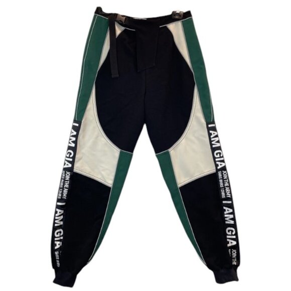 I.AM.GIA Motocross Streetwear Electra Pants in Green, Black & White Colorblock - Picture 5 of 9